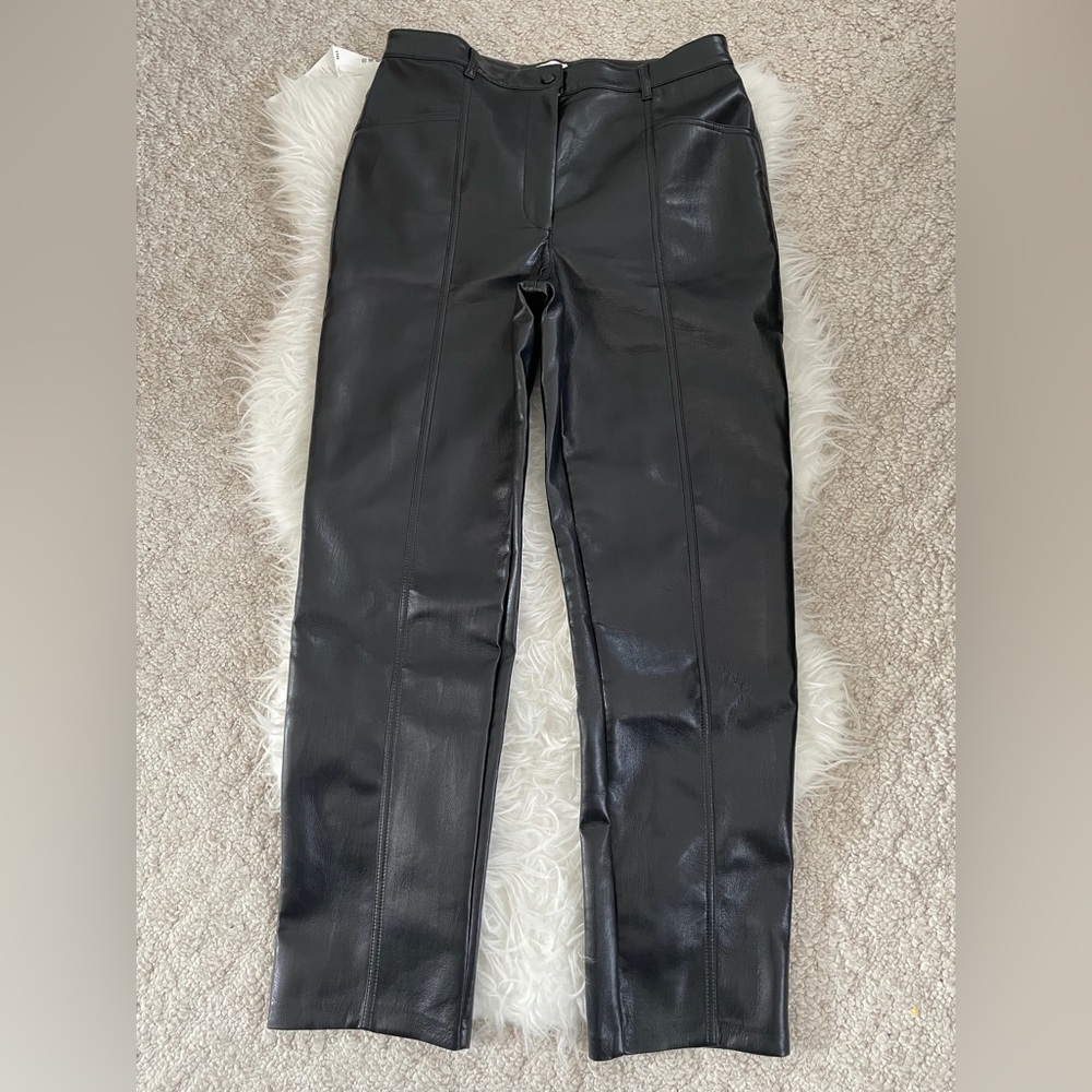 Wilfred Aritzia Black Faux Leather Pants Sz 12